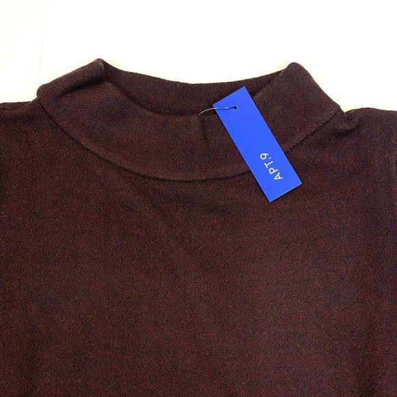 Women's Apt. 9 Funnel Neck Pullover Sweater - Wine Burgundy - XL - Picture 2 of 3
